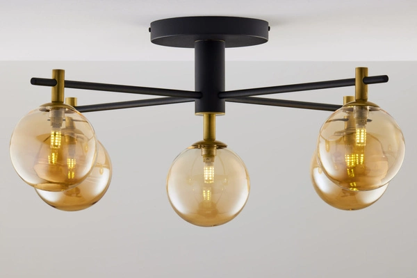 Nowoczesna Lampa sufitowa FIGARO wys. 34cm 5xG9 14W IP20 | Złoty