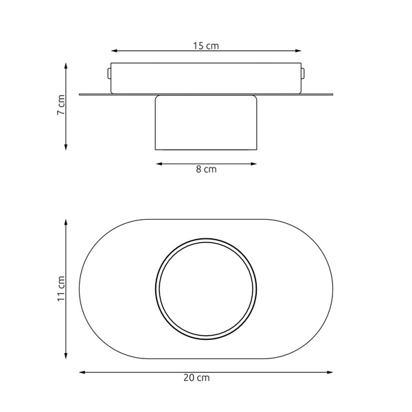 Lampa sufitowa Emibig DIAZ 1 BL 1437/1