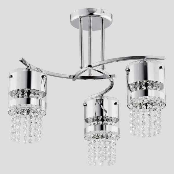 Lampa sufitowa żyrandol z kryształkami BRUNO chrom śr. 51cm