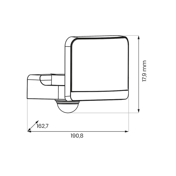 Naświetlacz LED Davos 30W 2000lm 4000K Czarny Premium PIR
