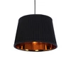 Gillo lampa wisząca czarny 2x40w e27 abażur czarny