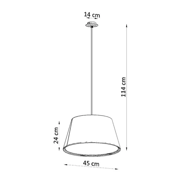 Lampa wisząca CONO 45, SL.0829, biała, 3x60W E27