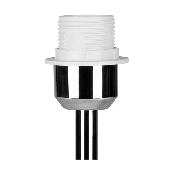 Lampa stołowa Leila 1xE27 maks. 60W chromowany metal/przezroczysty kabel PVC/wielokolorowy papier + klosz z PCV z wzorem w kropki 7654028