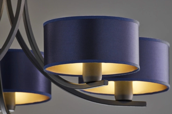 Klasyczny Żyrandol ARTHUR wys. 71cm 5xE27 15W IP20 | czarny