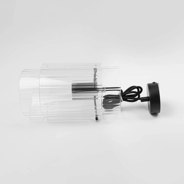 Lampa wisząca Savona 1, czarny/srebrny/transparentny, 1x40W E27