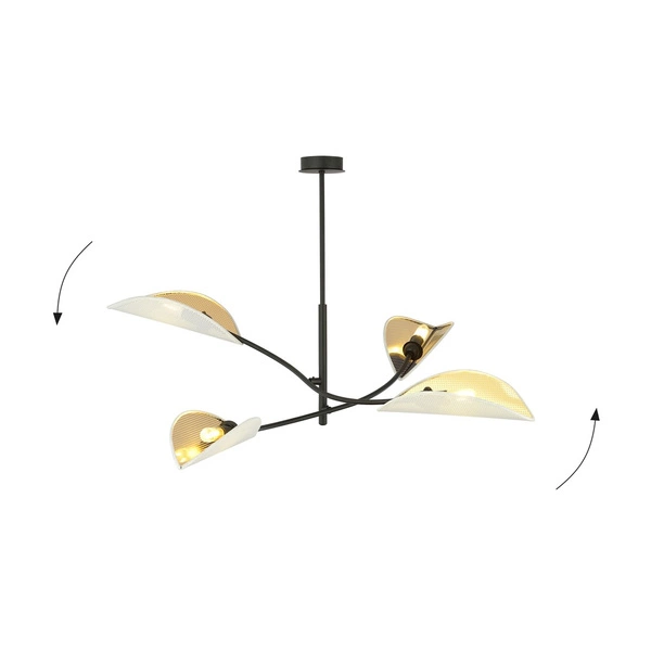 Lampa sufitowa Emibig LOTUS 4 Biały/GOLD 1107/4