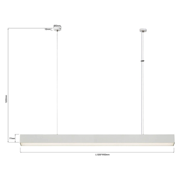 Lampa wisząca Luci L LED CCT Tuya biała LP-1401/1P L WH Smart