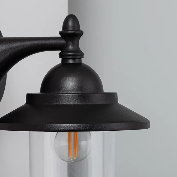Kinkiet zewnętrzyny Czarny Klasyczny IP44 Abruzzo Giovanni E27 25cm