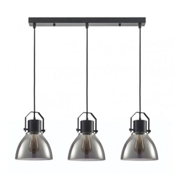 Lampa wisząca Darlena dł. 88cm 3xE27 | czarny/grafitowy