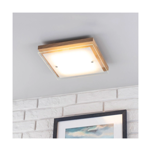 Kinkiet Finn 1xLED Zintegrowany 1200lm 2700K 14W Dąb Olejowany/Szkło Biało-Przezroczyste 4022974