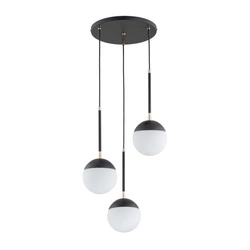 Lampa wisząca ALFA VOLDA REX CZARNO-BIAŁA 3xE14 44cm | 62334