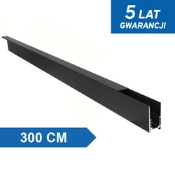 Szyna magnetyczna natynkowa LL-20B 300cm czarna