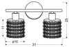 Kinkiet ROYAL listwa 92-28030 chrom/transparentny 2xG9