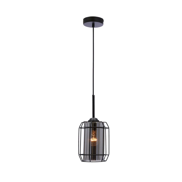 Lampa wisząca JONERA, 31-08428, czarny/dymiony, 1x40W E27