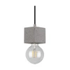 Mocna kwadratowa lampa wisząca 4xE27 Max.60W Szary beton/Czarny kabel z tkaniny 7089436