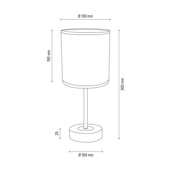 Benita Lampa Stołowa 1xE27 Max. 25W Dąb Olejowany/Nikiel mat/Kremowy-Srebrny 7017400911527