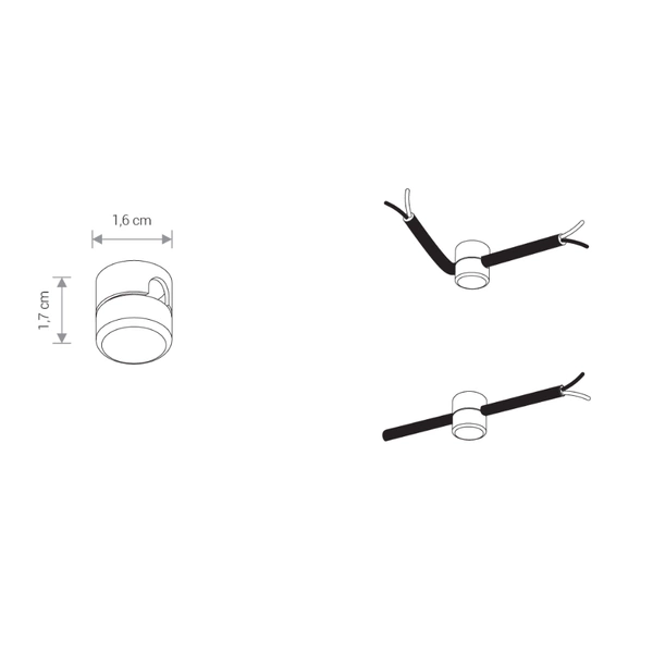 Element montażowy blokada/uchwyt sufitowy CAMELEON 1SZT | mosiądz 8405