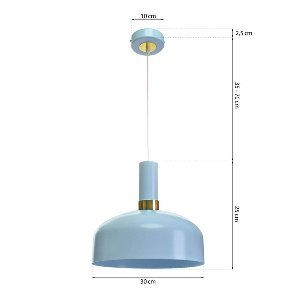Nowoczesna lampa wisząca MALMO BLUE 1xE27 MLP6201