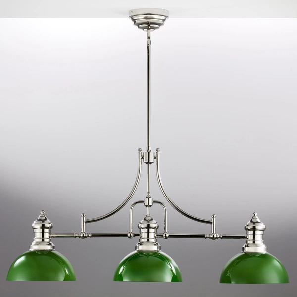 Klasyczna Lampa wisząca PLATINO wys. 170cm 3xE27 15W IP20 | nikiel błyszczący