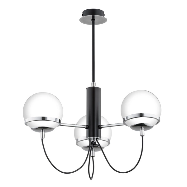Lampa sufitowa ALFA AURON CZARNO-BIAŁA 3xE14 46cm | 28583
