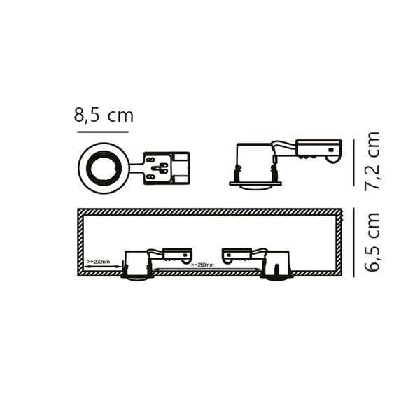 Oprawa wpuszczana MIXIT GU10 8W Plastik | Biały