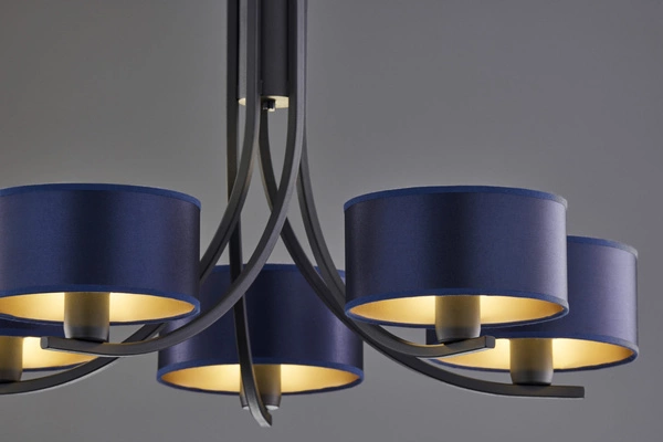 Klasyczny Żyrandol ARTHUR wys. 71cm 5xE27 15W IP20 | czarny