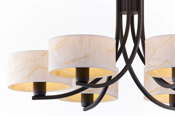 Klasyczny Żyrandol ARTHUR wys. 71cm 6xE27 15W IP20 | czarny