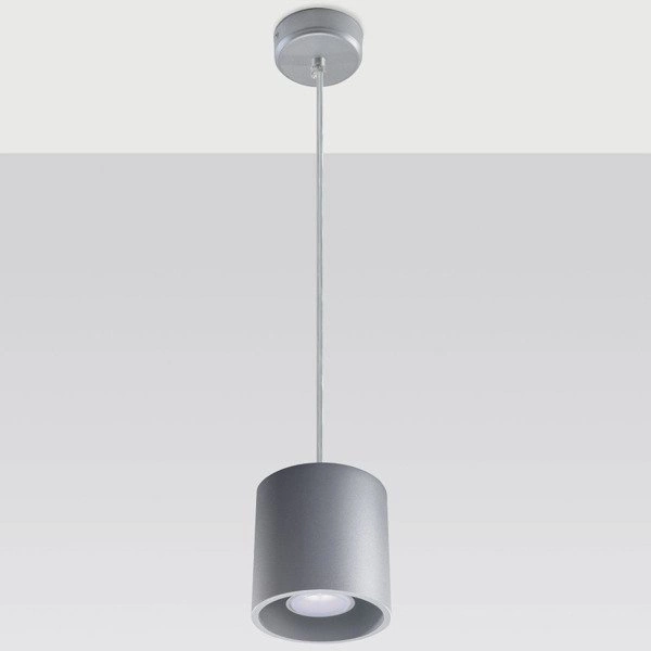 Lampa wisząca Sollux ORBIS 1 aluminium szary 12W LED, SL.0052