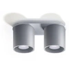 Lampa sufitowa Sollux Plafon ORBIS 1 aluminium szary 2x12W LED, SL.0055