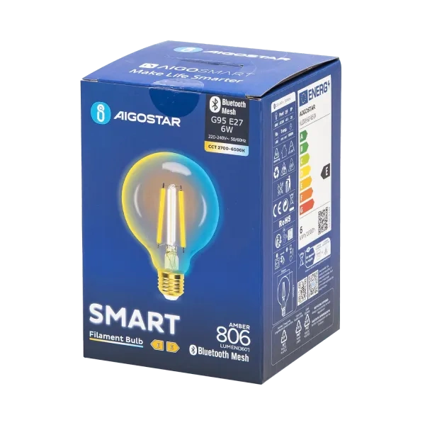 Inteligentna żarówka Bluetooth Mesh G95 6W CCT