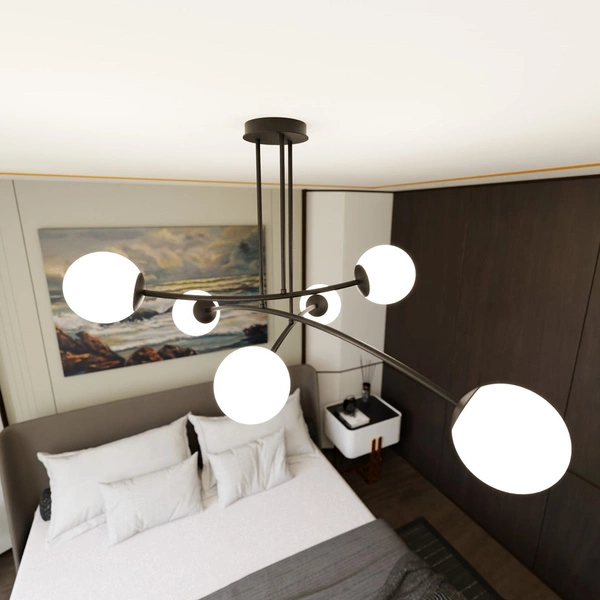 Lampa sufitowa Emibig HALLDOR 6 Czarny 1024/6