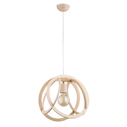 Lampa wisząca ALFA LORENA DREWNIANA 1xE27 36cm | 61148