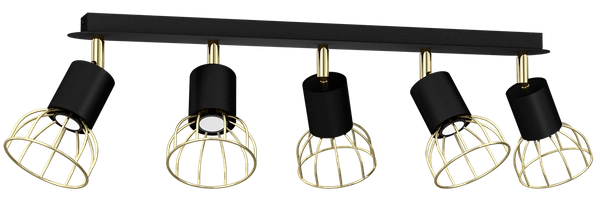 Lampa sufitowa DANTE Black/Gold 5x mini GU10