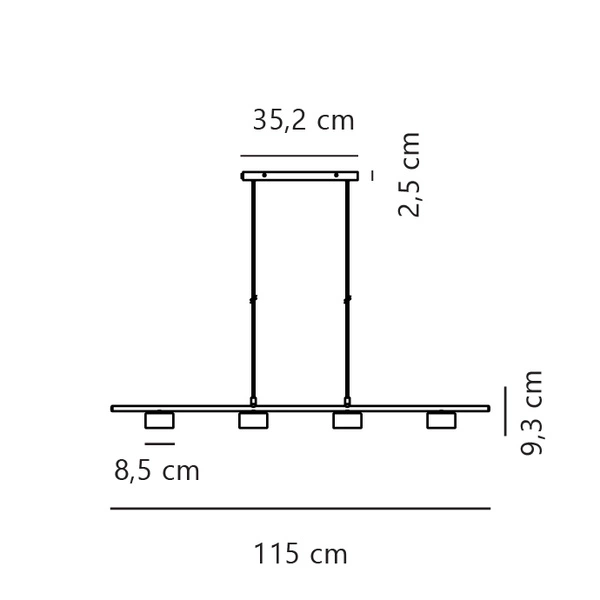 Lampa wisząca CLYDE LED 2700K Biała ciepła Metal | Czarny
