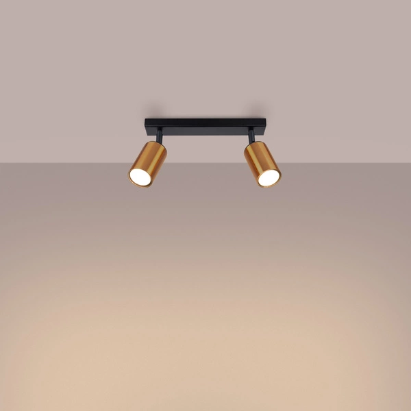 Plafon WINX 2 czarny/miedź