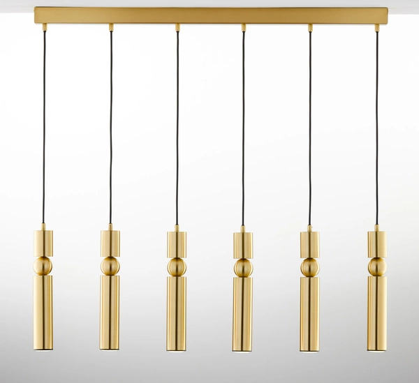 Nowoczesna Lampa wisząca ALAS wys. 120cm 6xG10 14W IP20 | Złoty