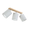 Aprillia lampa sufitowa 3xE27 maks. 25W dąb olejowany/szary klosz z tkaniny 56745374