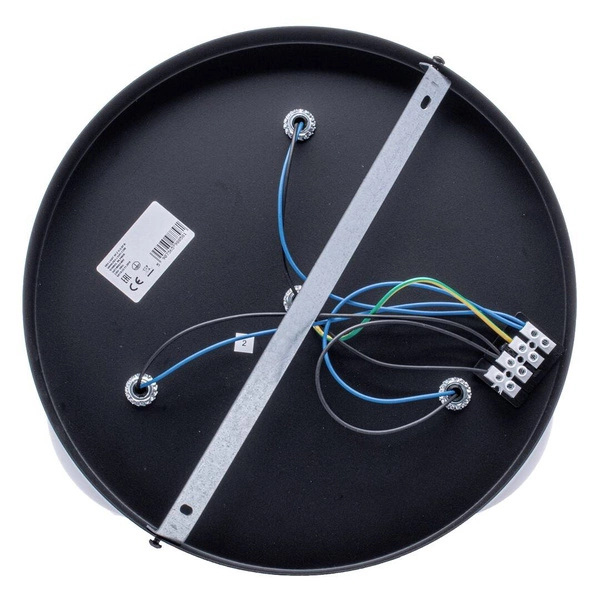 Lampa sufitowa nowoczesna szklana kula plafon SFERA III czarny/biały śr. 35cm