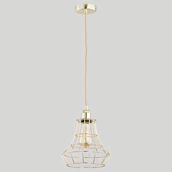 Druciana lampa kratka SOLIX złota śr. 22,5cm