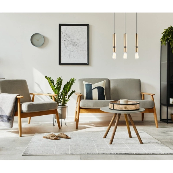 Lampa wisząca Torla dł.49cm 3xE27 | czarny/mosiężny