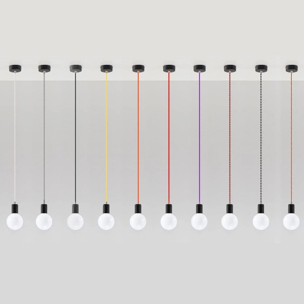 Lampa Wisząca EDISON SL.0153 czarny / żółty 1xE27