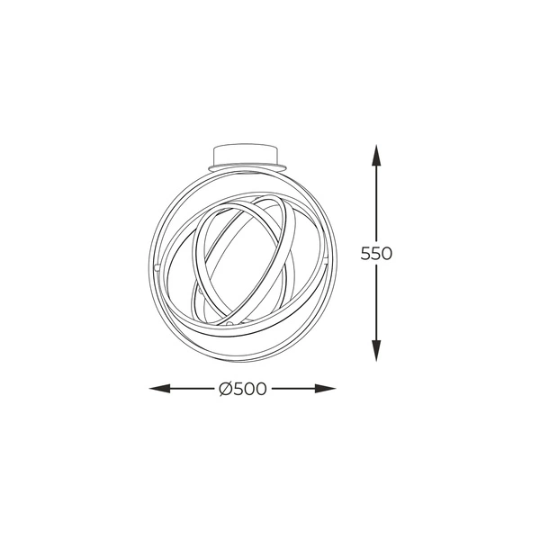 MX9203-4-3BD TESS LAMPA SUFITOWA CZARNA/BLACK