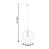 Lampa Wisząca GASPARE Biała Stal, E27 60W, SL.0290
