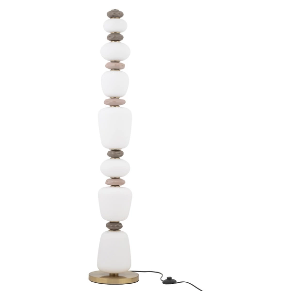 Lampa podłogowa CERAMIC LED 34W 3000K 2700lm wys.130.5cm szer.25cm | Szary-Brąz 11704