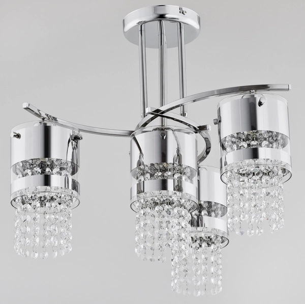 Lampa sufitowa żyrandol z kryształkami BRUNO chrom śr. 51cm