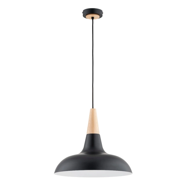 Lampa wisząca ALFA DORO CZARNA 1xE27 39cm | 61301