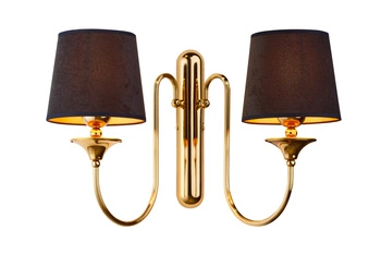 Klasyczny Kinkiet BATUMI wys. 37cm 2xE27 15W IP20 | Złoty