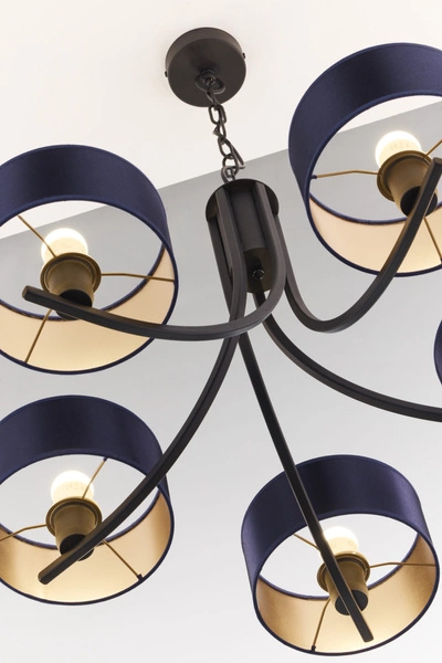 Klasyczny Żyrandol ARTHUR wys. 71cm 5xE27 15W IP20 | czarny