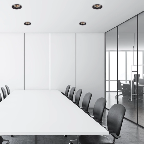 Oczko sufitowe podtynkowe okrągłe ruchome 83mm | czarny