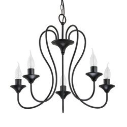 Żyrandol klasyczny świecznikowy UNITY śr. 51cm czarny